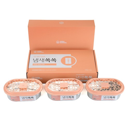 소다스쿨 반복사용 냄새쏙쏙 탈취제 선물세트, 300g, 3개