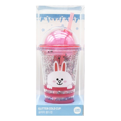 라인프렌즈 글리터 콜드컵, 코니, 473ml
