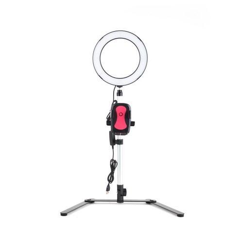 컴스 LED 링 라이트 20cm + USB 전원 개인방송용 촬영세트, 1세트, BT628