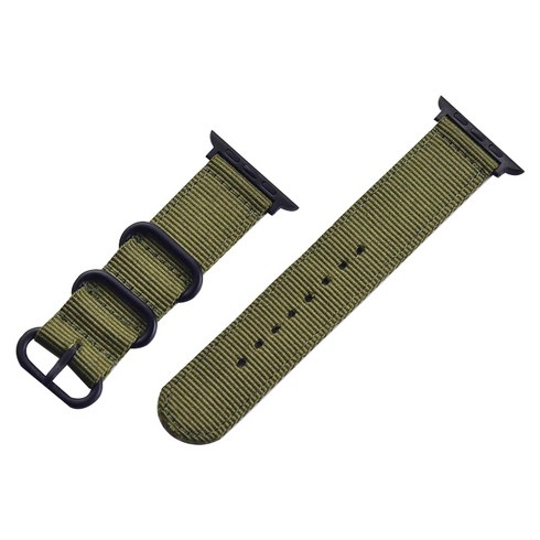 비쉐르 애플워치3/4/5/6/SE 패브릭 스포츠 밴드 (38/40mm 호환 가능), 카키, 1개