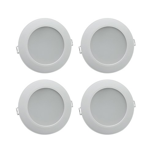 시그마 LED 슬림 다운 라이트 10~11cm 10W 4p, 주백색, 4개, 주백색