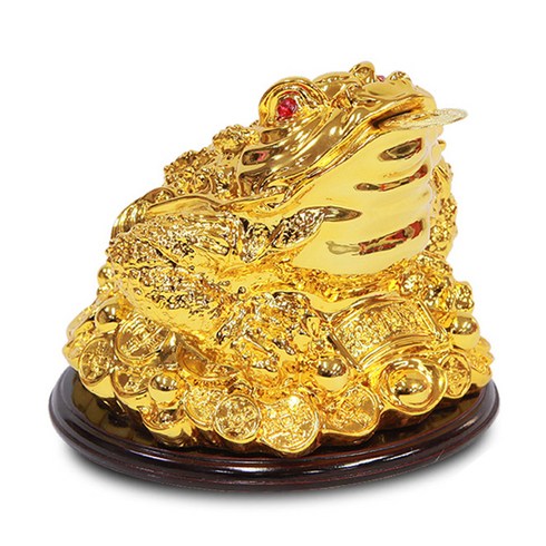 사라코 원형 황금두꺼비 조각상, 황금색