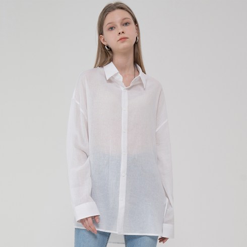 레이디볼륨 여성용 Overfit linen shirt