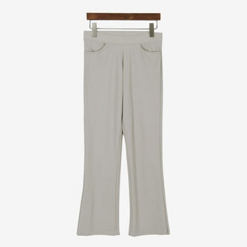 요즘에 여성용 빅사이즈 아이스 스판 부츠컷 옆트임 밴딩 팬츠