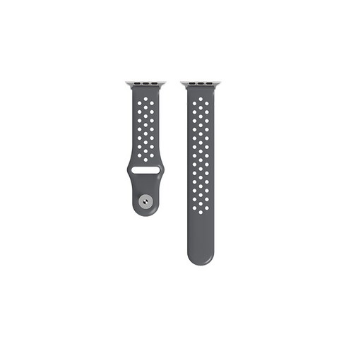 비쉐르 애플워치 3/4/5 펀칭라인 실리콘 밴드 (38/40mm 호환 가능), 그레이, 1개