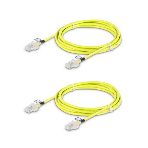 LS전선 UTP CAT.5E 10/100mbps 다이렉트 제작 랜케이블 5m, 노랑, 2개