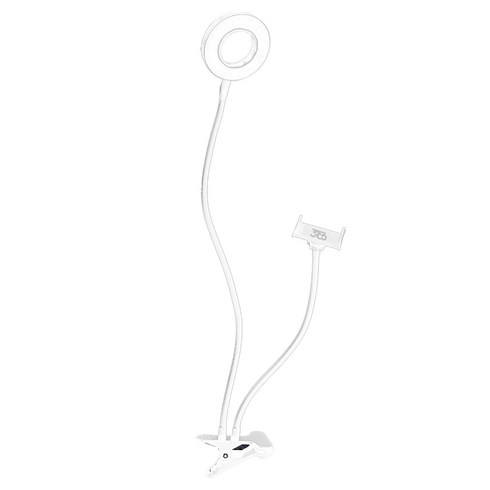 GUNU LED 개인방송 자유변형 롱 브라켓 3색 조명 화이트, 1개