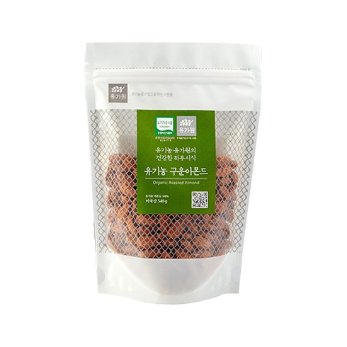 유가원 유기농 구운 아몬드, 340g, 1개