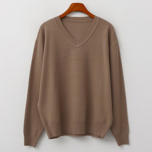 엔비룩 여성용 코코심플 브이넥 니트