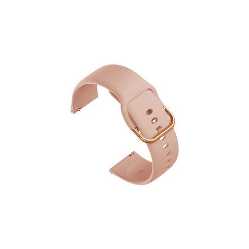 비쉐르 갤럭시 워치 2 골드 버클 라운드 실리콘 밴드 스트랩 40mm, 라이트핑크, 1개