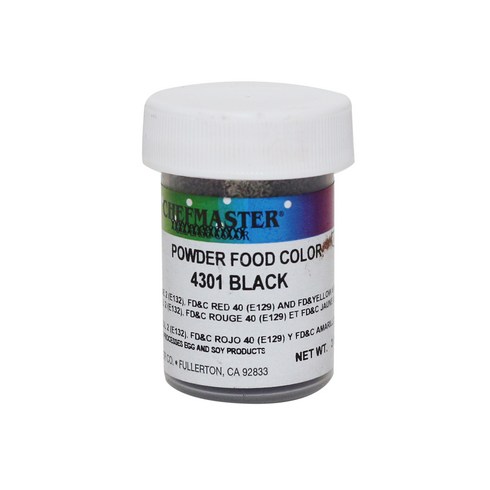 지용성색소 - 셰프마스터 지용성 가루 식용색소 블랙, 3g, 1개