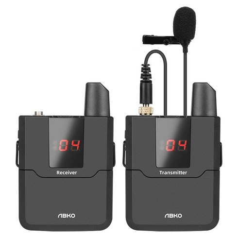 녹음기마이크 - 앱코 WMP1 UHF 무선 송신기 + 수신기 마이크 세트, 송신기(WMP1R), 수신기(WMP1T), 1세트