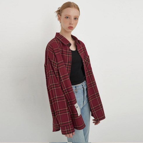 레이디볼륨 OVERFIT REGULAR CHECK 셔츠