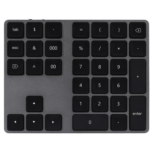 엑셀리트 블루투스 숫자 무선키보드 34키, 키패드, Excelite Bluetooth Keypad NK34, 스페이스 그레이