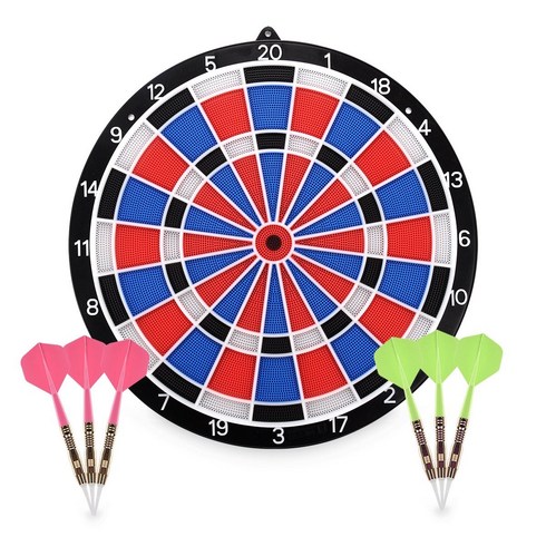 DART SQUARE 국제규격 KCL인증 국내산 소프트 다트 + 다트 보드 세트, 핑크(다트), 그린(다트), 화이트+ 블랙(다트보드)