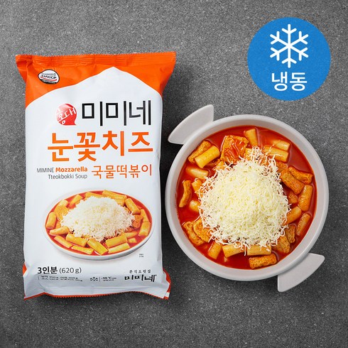 미미네 눈꽃치즈 국물떡볶이 (냉동), 620g, 2봉