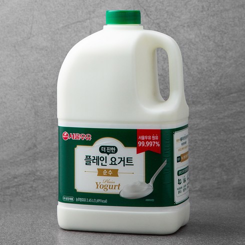 서울우유 더진한 순수 플레인 요거트, 2.45L, 1개