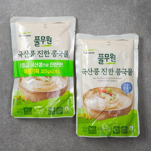 콩국수국물 - 풀무원 국산콩 진한 콩국물 320g, 2개