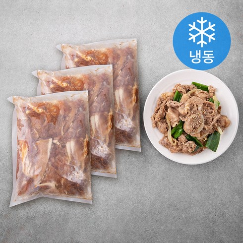 불고기간장 - 국제식품 국내산 돈뒷다리 양념육 간장 불고기 3ea (냉동), 3kg, 1박스