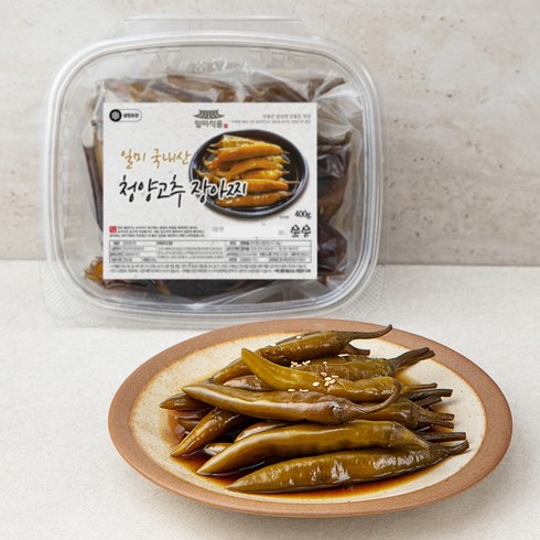 일미 국내산 청양고추 장아찌, 400g, 1팩