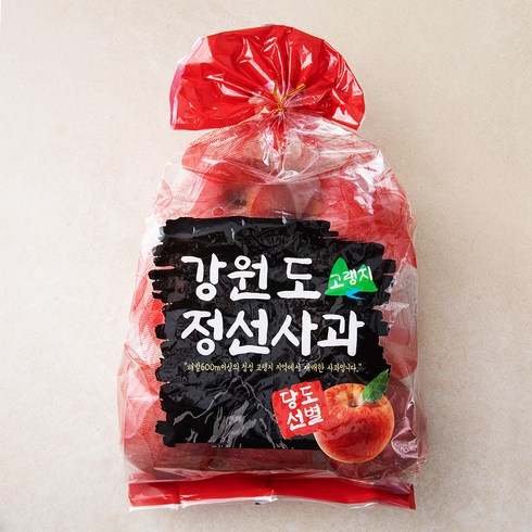 2023년 가성비 최고 산지애 2023년 햇사과 홍로 6kg  - 다조은 강원도 정선 당도선별 사과, 1.5kg(6~7입), 1봉