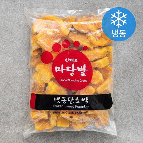 마당발 탈피 단호박 (냉동), 1kg, 1개