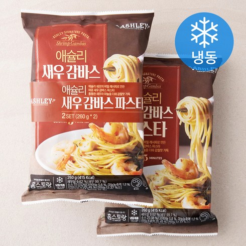 애슐리 새우 감바스 파스타 2ea (냉동), 520g, 1개