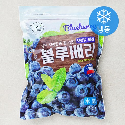 냉동블루베리 세척 - 호재준 칠레산 블루베리 (냉동), 1kg, 1개