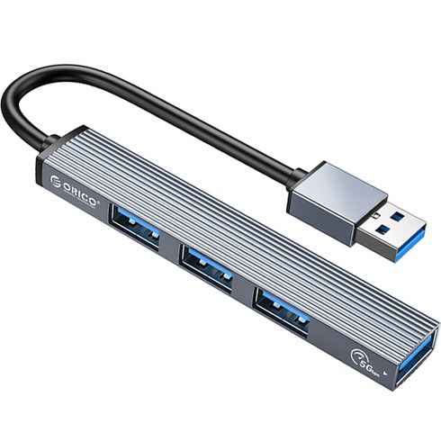 2023년 가성비 좋은 usb허브 - 오리코 A타입 4포트 알루미늄 USB3.0 앤 USB2.0 USB 허브 AH-A13, ORICO-AH-A13