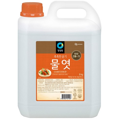 청정원물엿 - 대상 청정원 물엿, 9kg, 1개