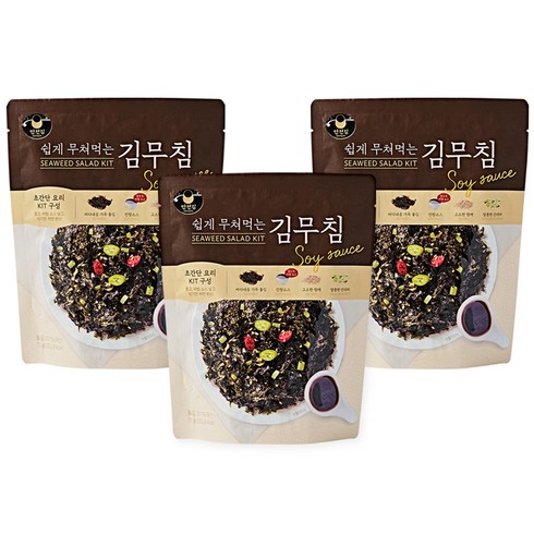 김자반무침 - 만전김 쉽게 무쳐먹는 김무침, 75g, 3개