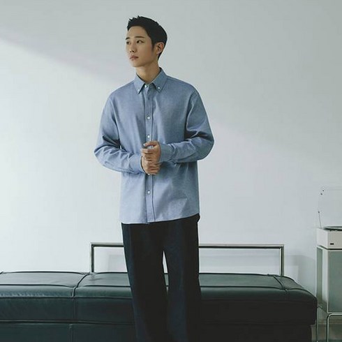 2023년 가성비 최고 남자옥스포드셔츠 - 마인드브릿지 남성용 올데이 기모 옥스포드 세미 오버 셔츠 MWWS7150