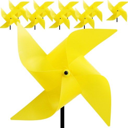 바람개비 - 민화샵 왕바람개비 만들기 UDOPT0013, 노란색, 10개