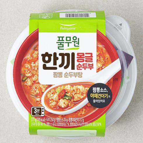 2023년 가성비 최고 몽골패키지 - 풀무원 한끼 몽글 순두부 짬뽕 순두부탕, 277g, 1개