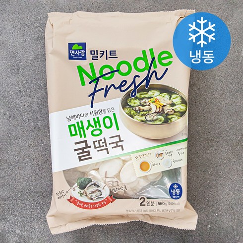 면사랑 매생이굴떡국 밀키트 2인분 (냉동), 560g, 1개