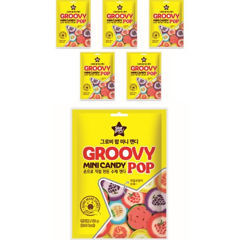 2023년 가성비 최고 수제캔디 - 한울식품 그로비 팝 미니 캔디, 50g, 6개