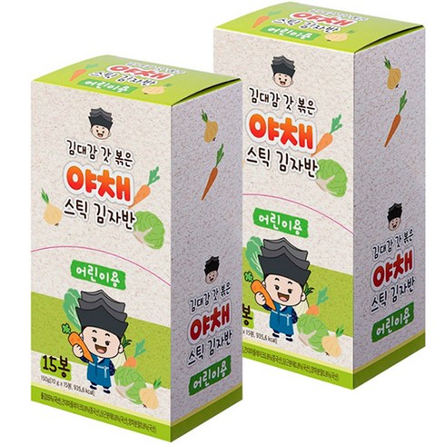 김대감 갓 볶은 야채 스틱 김자반 어린이용 15p, 150g, 2개