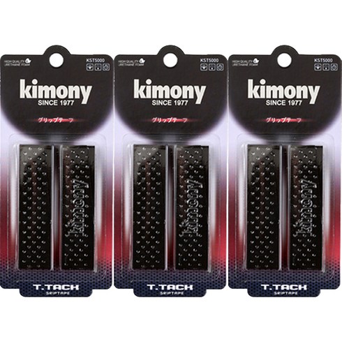 키모니 T-Tack 탁구그립 KST5000 6p, 블랙(KST5000BK)