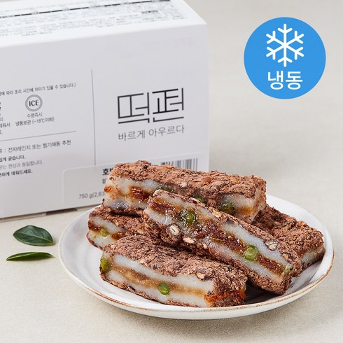 떡편 호박 팥 시루 찰떡 (냉동), 50g, 15개