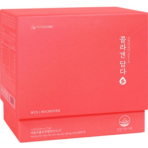 뉴트리코어 WCS NOCHESTEM 저분자 펩타이드 GT 콜라겐담다, 300g, 5개