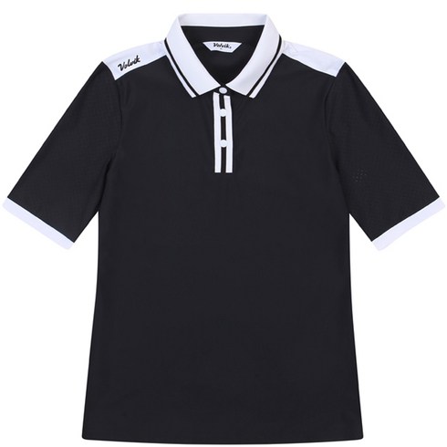 볼빅 여성용 골프 5부소매 폴로 티셔츠 VLTSN304BK10010