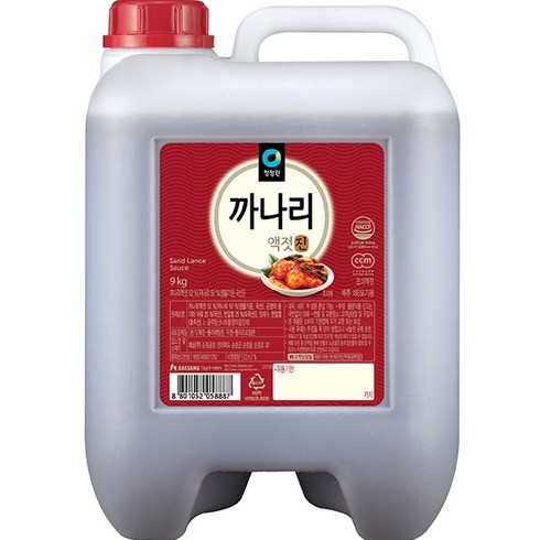 까나리액젓 - 대상 청정원 까나리액젓진, 9kg, 1개