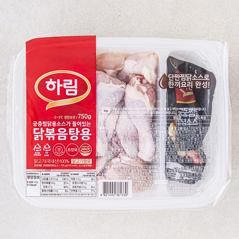 하림 닭볶음탕용 닭고기 + 궁중찜닭소스 세트 750g (냉장), 1세트