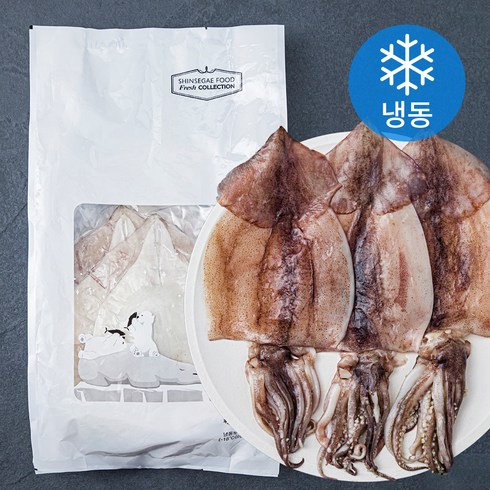 2023년 가성비 최고 오징어 - 프레시컬렉션 신세계푸드 손질오징어 4미 (냉동), 650g, 1개
