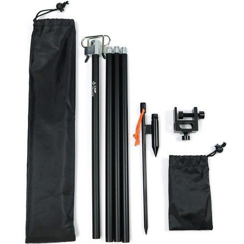 2023년 가성비 최고 파일드라이버 - 높이조절 랜턴걸이 + 파일드라이버 세트 163cm, 블랙, 1개