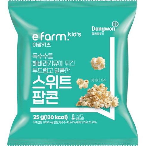 이팜키즈 스위트 팝콘, 25g, 1개