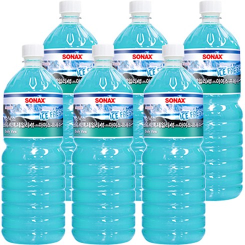 소낙스 데일리뷰 아이스 프레쉬 워셔액, 1.8L, 6개