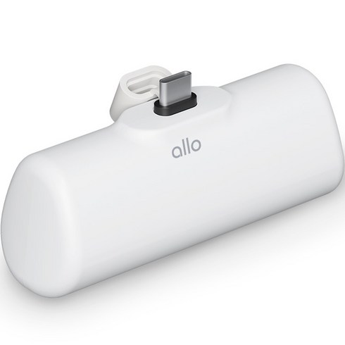 allo500dc - 알로코리아 무선 도킹형 일체형 미니 보조배터리 5000mAh C타입, allo500DC, 화이트