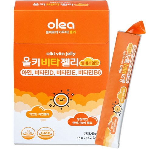 올레아 유아용 올키 비타젤리 아연 열대과일맛 15p, 225g, 1개