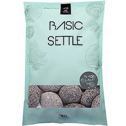 HTNATURAL 베이직 세틀 페블 자갈 4kg, 블랙라바, 1개